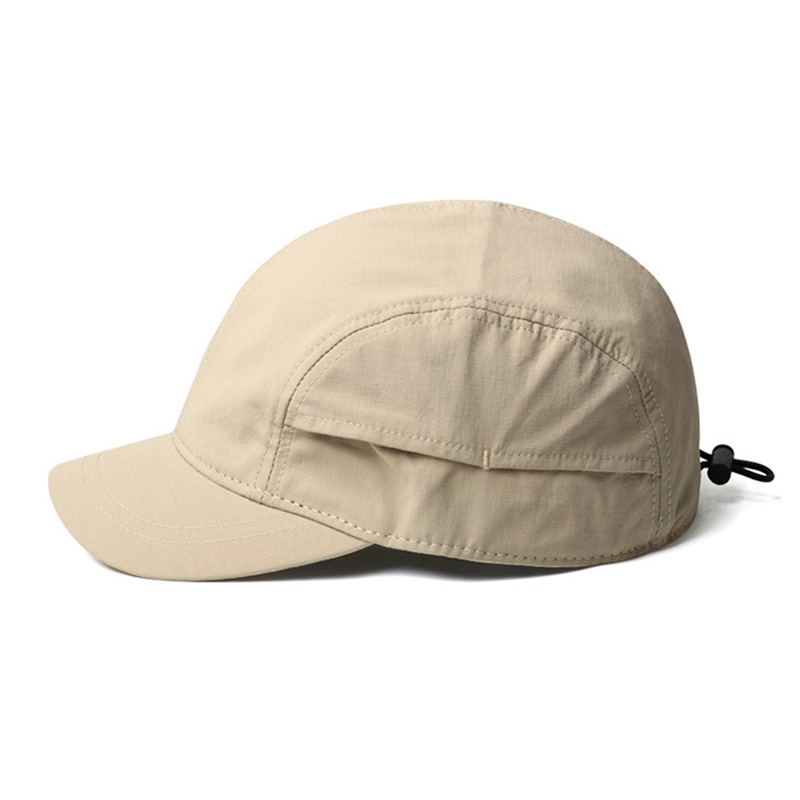 A Men'S Short-Brim Cap, Summer Style, Breathable And Quick-Drying Baseball Hat, Lightweight Soft-Top Duckbill Cap for Women: Beige