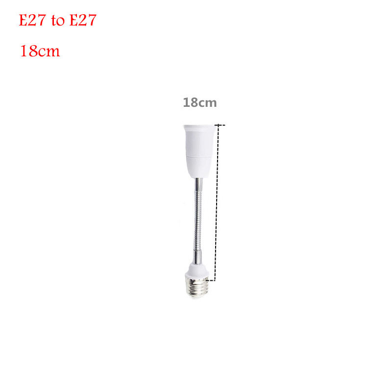 E27 To E27 LED light Lamp bulb Base Socket Screw Extension power Holder Converter Flexible E27-E27 Retardant Adapter V27: GRAY
