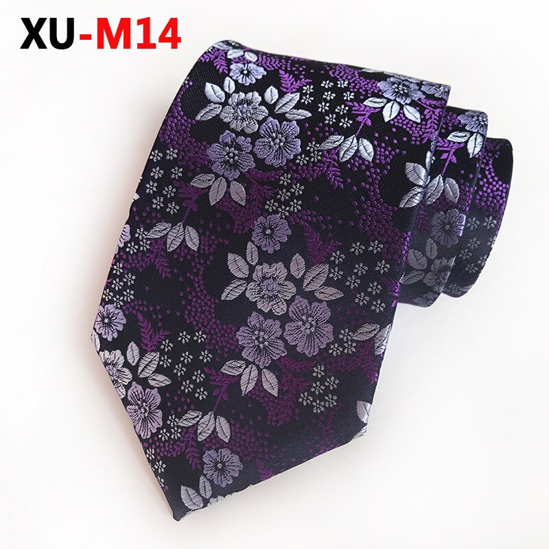 Cravate classique à fleurs pour hommes, 8cm, pour les créateurs d'affaires, idéal pour un mariage: XU-M14
