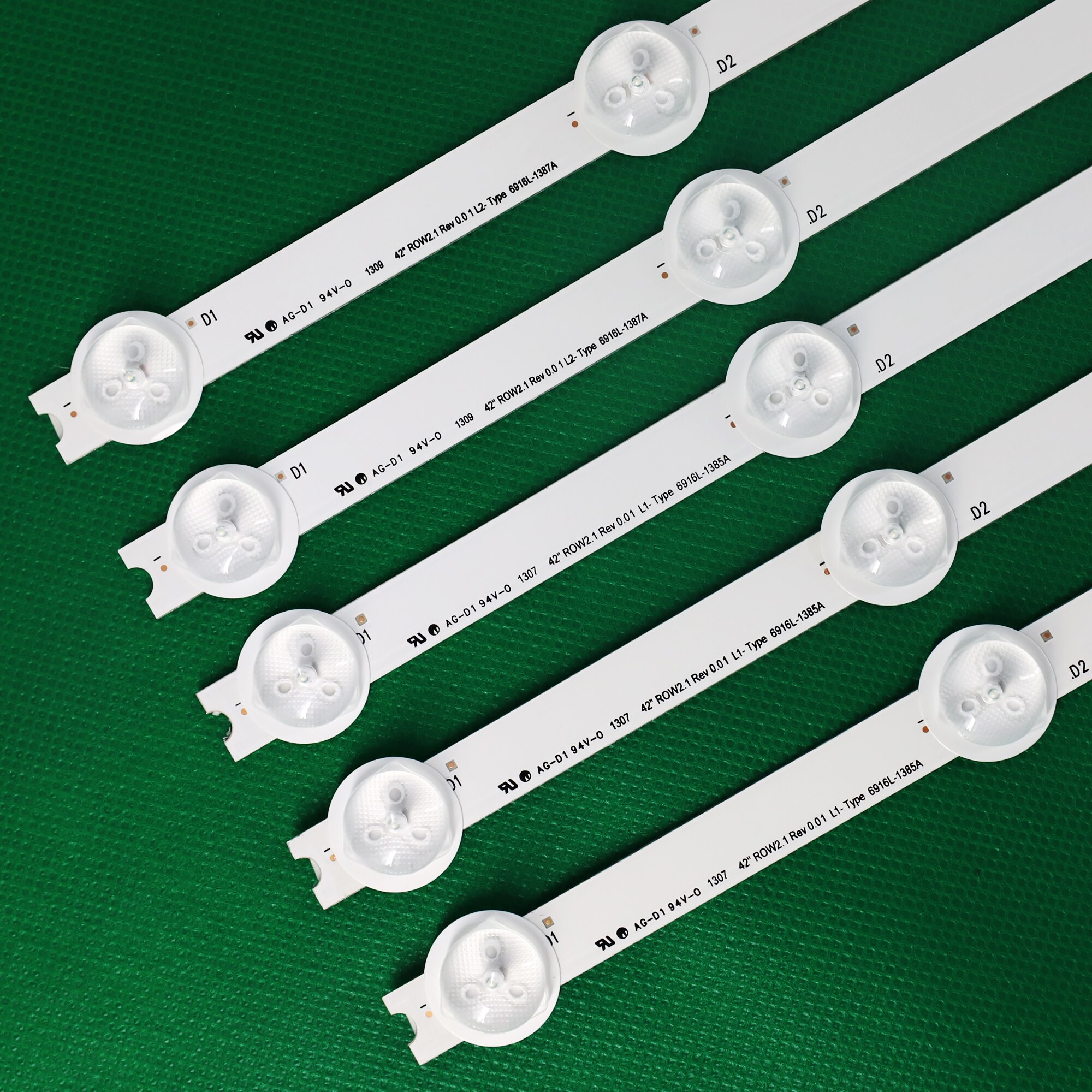 Barre de rétroéclairage LED, 10 pièces/lot, pour 42 "ROW2.1 REV0.0 6916L-1412A//1413A/1414A/1415A,6916L-1214A/1215A/1216A/1217A