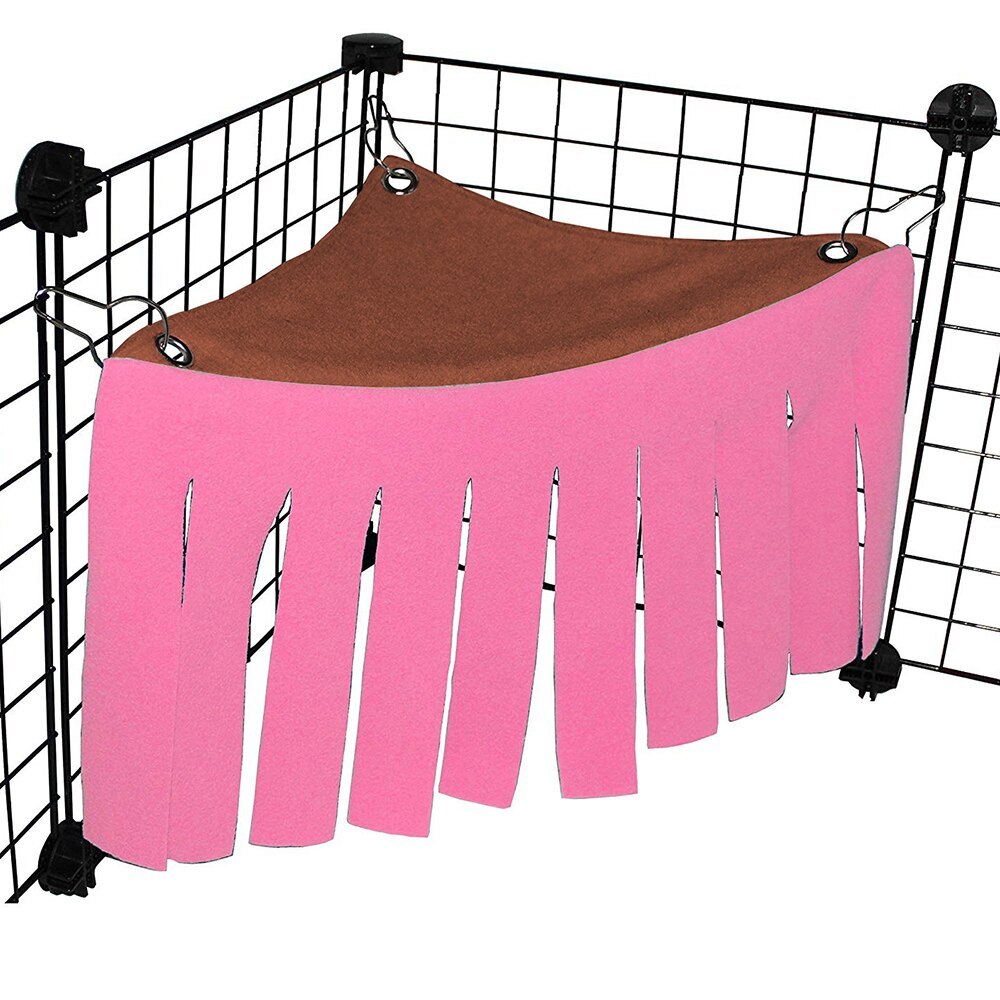 Tienda de campaña con cinta de borla para mascotas, hamaca de erizo, conejillo de indias, cortina, cama colgante, nido de esquina, casa: 03