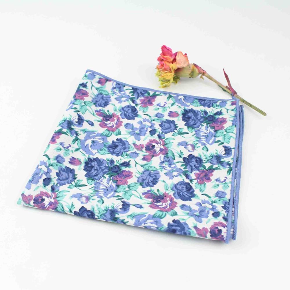 27cm schick Blumen- Gedruckt rege Weiche Taschentuch 100% Baumwolle Frauen &Ampere; Männer Taschentuch Hochzeit Tasche Platz Erwachsenen Zubehör: 2