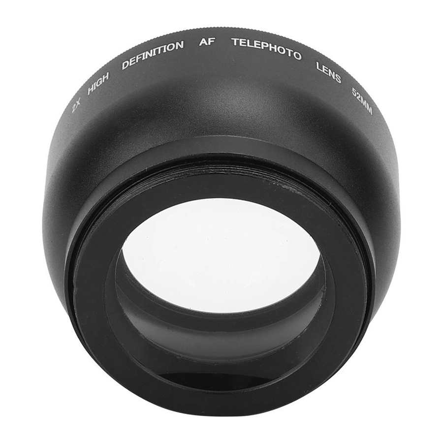 Teleconvertidor parágrafo peças 52MM 2X Liga de Alumínio Ampliação len Lente Adicional para Todos Os 52MM de Diâmetro Lentes de Câmera