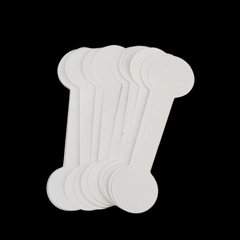 100Pcs Necklace Bracelet Ring Labels White Blank Price Tag Square Round Heads Paper Labels Sticker Jewelry Display Card Labels: Round