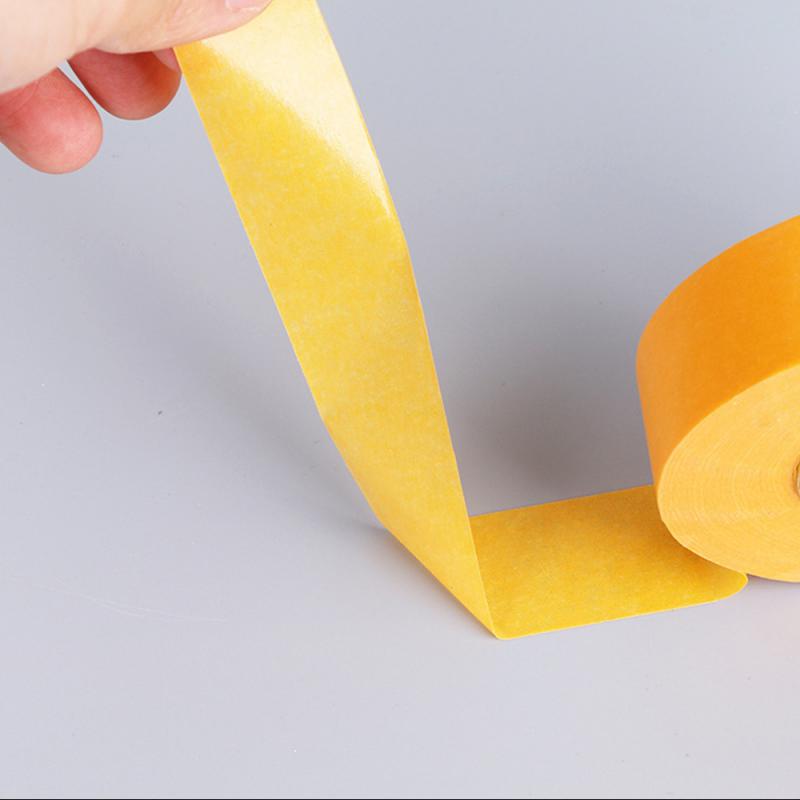 Nastro adesivo per mascheratura giallo da 50M nastro adesivo per mascheratura carta testurizzata decorazione per vernice per auto strappo senza cuciture per nastro per pittori