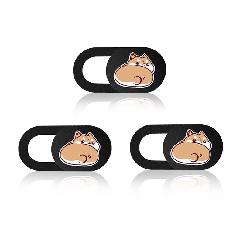 Ultra Dunne Universele Webcam Cover Telefoon Lenzen Antispy Camera Cover Voor Ipad Macbook Web Laptop Pc Tablet Privacy Sticker: 3PCS - Hamster