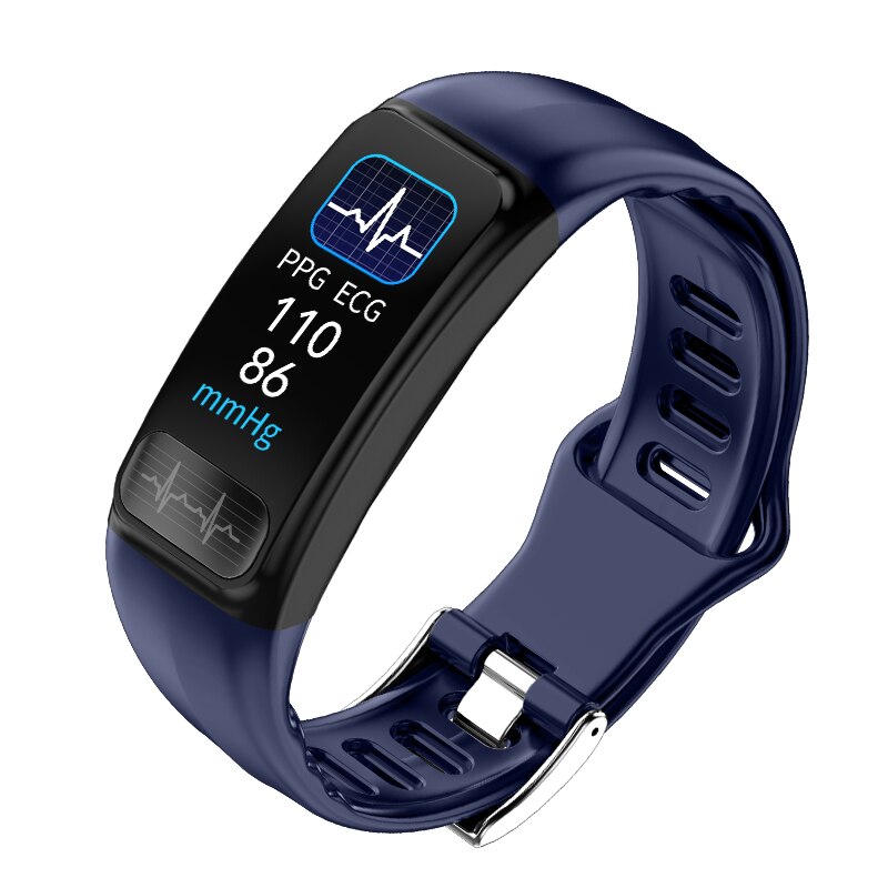 P12 ECG PPG SPO2 Smart Bracelet Heart Rate Blood Pressure Monitor Sport Smart Band IP67 Waterproof Fitness Tracker PK P1 P3 P11