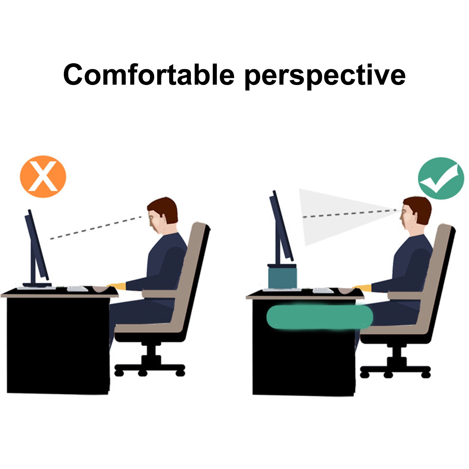 Multifunctional Durable Computer Monitor Riser Stand Support Phone Keyboard Storage Rack Screwless Installation