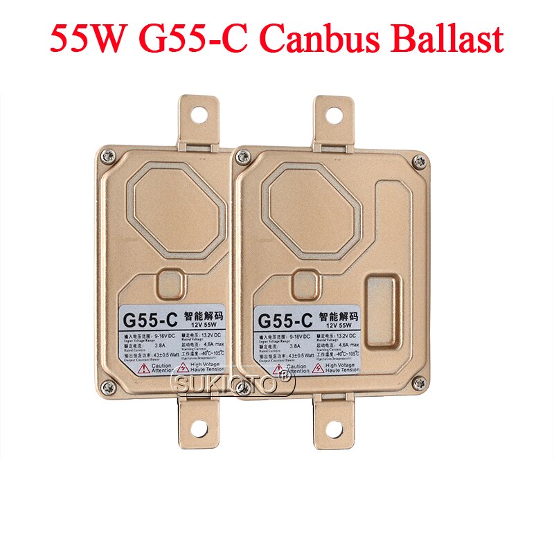 SUKIOTO-balasto para coche, lámpara de bombilla de Xenón H7C HID de 55W, CA 55W, Canbus, 4300K, 5000K, 6000K, sin Error, Kit de balasto Canbus