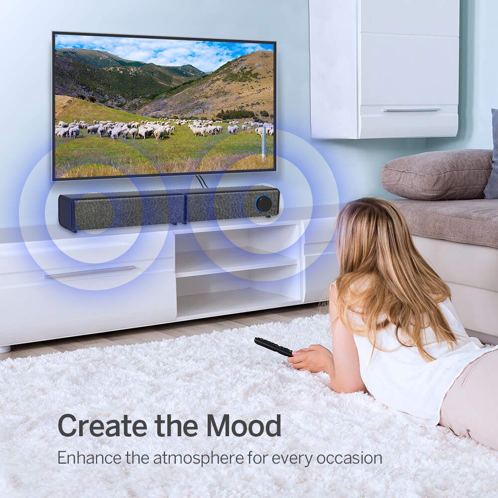 S12 TV Sound Bars Wireless Bluetooth 5.0 Speakers Detachable Soundbar Boom Bass Home Theater for TV PC Smartphone