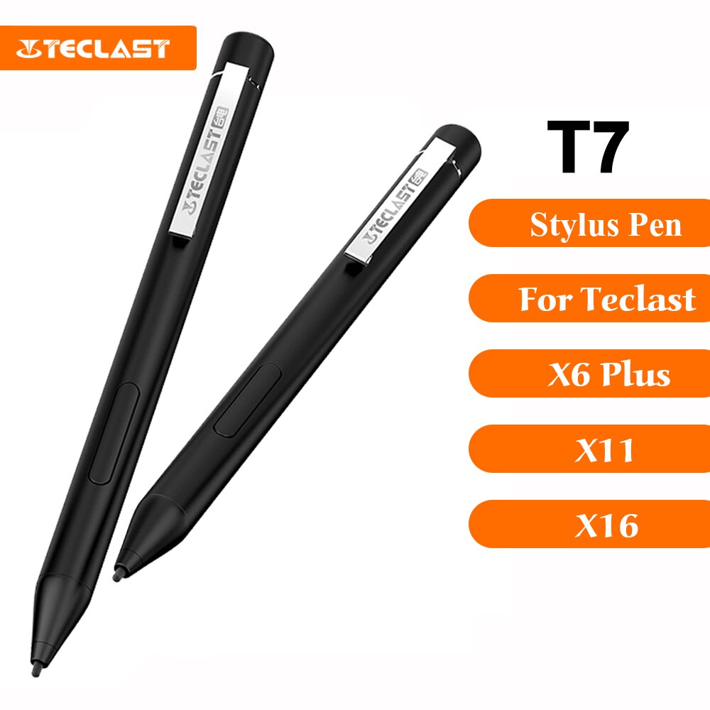 Teclast T7 Actieve Stylus Pen Voor Teclast X6 Plus X11 X16 Lichtgewicht Draagbare Drukgevoelige Stylus Zwart Aluminium