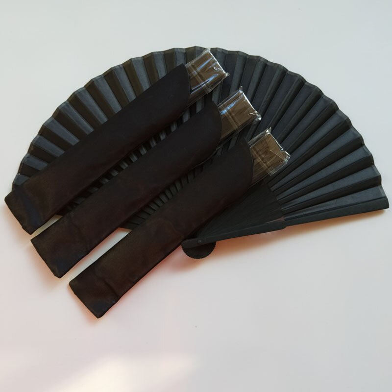 Chinese Stijl Zwart Vintage Hand Fan Folding Fans Dance Wedding Party Favor