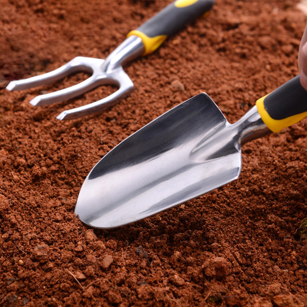 6 Piece Gardening Tools Set Including Trowel Transplanted Cultivator Weeder Weeding Fork Garden Tools with Heavy Duty Cast-al