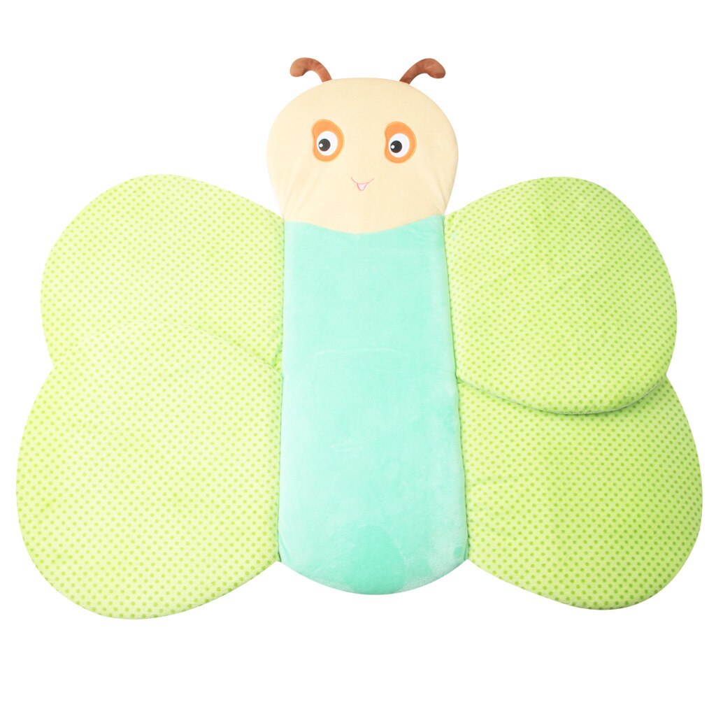 Tragbare Baby Schlecht Pad Baby Kussen Kissen matt Schlecht Unterstützung Kissen Baby Schlecht Kissen Baby Sicherheit Karikatur Schmetterling Sitz Pad: Grün