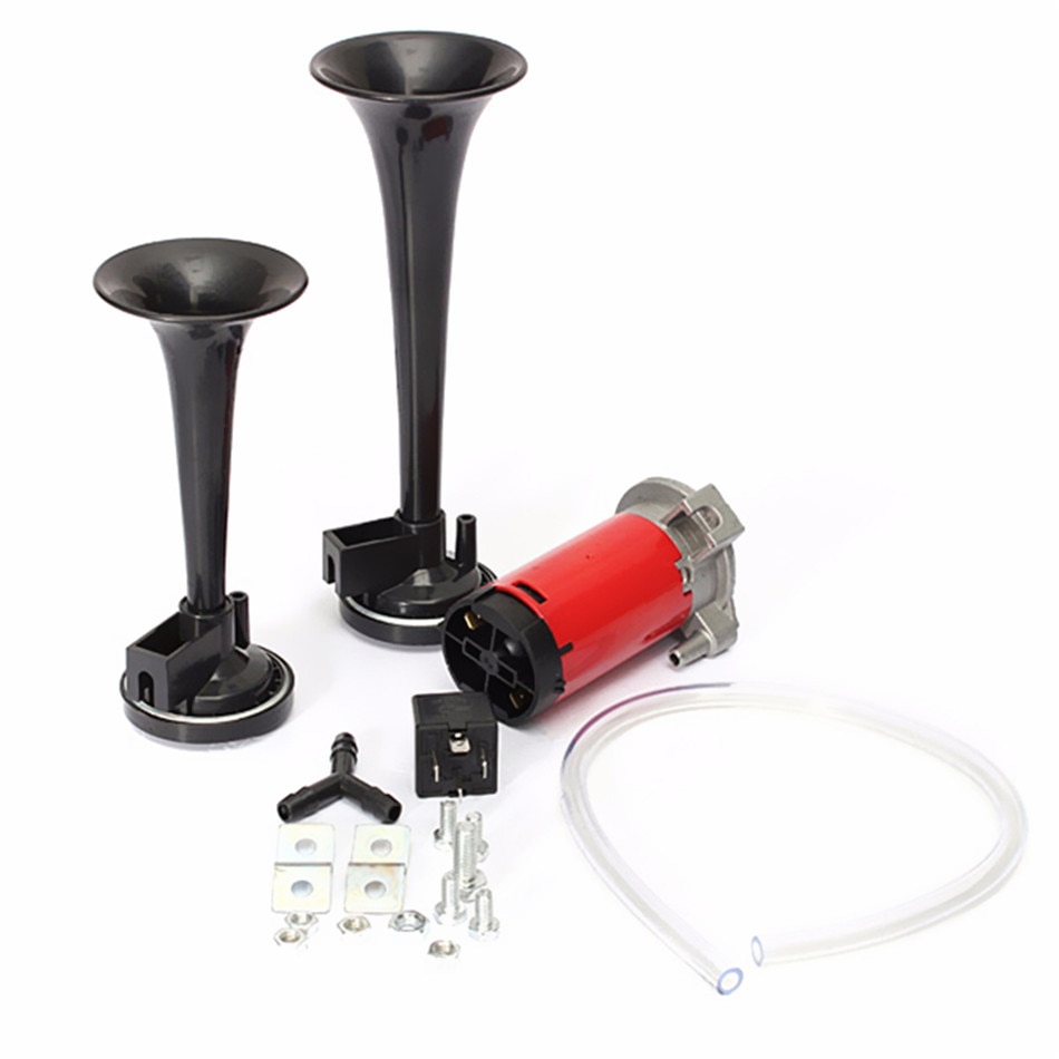 12V 178db Super Luid Auto Auto Boot Truck Krachtige Luchthoorn Set Heavy Duty Trompet Compressor Dual Tone Trompet ultra Loud Kit