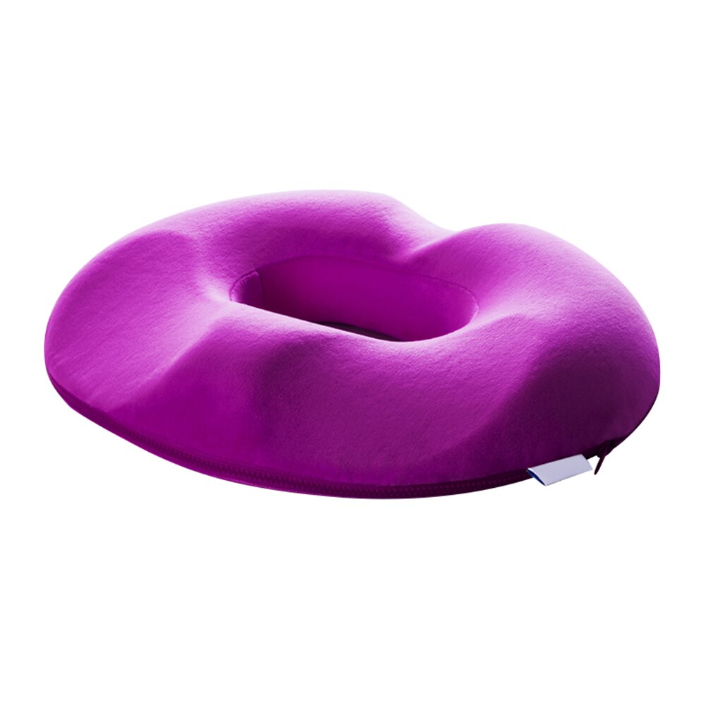 anti hemorrhoid massasje stol setepute hofte trykk opp ortopedisk halebenspute bil kontor sete pute 44*41*7.5cm: A2 kvinner lilla