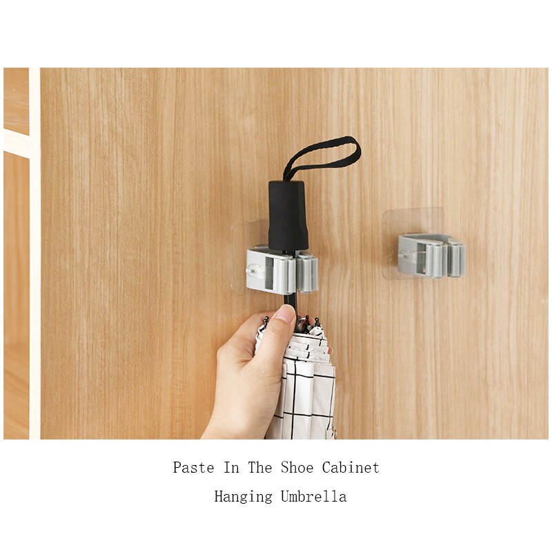 Keuken Accessoires Gadget Wandmontage Mop Bezem Organizer Houd Gereedschap Zelf Stok Badkamer Tuin Magazijnstelling Paraplu Up Haken