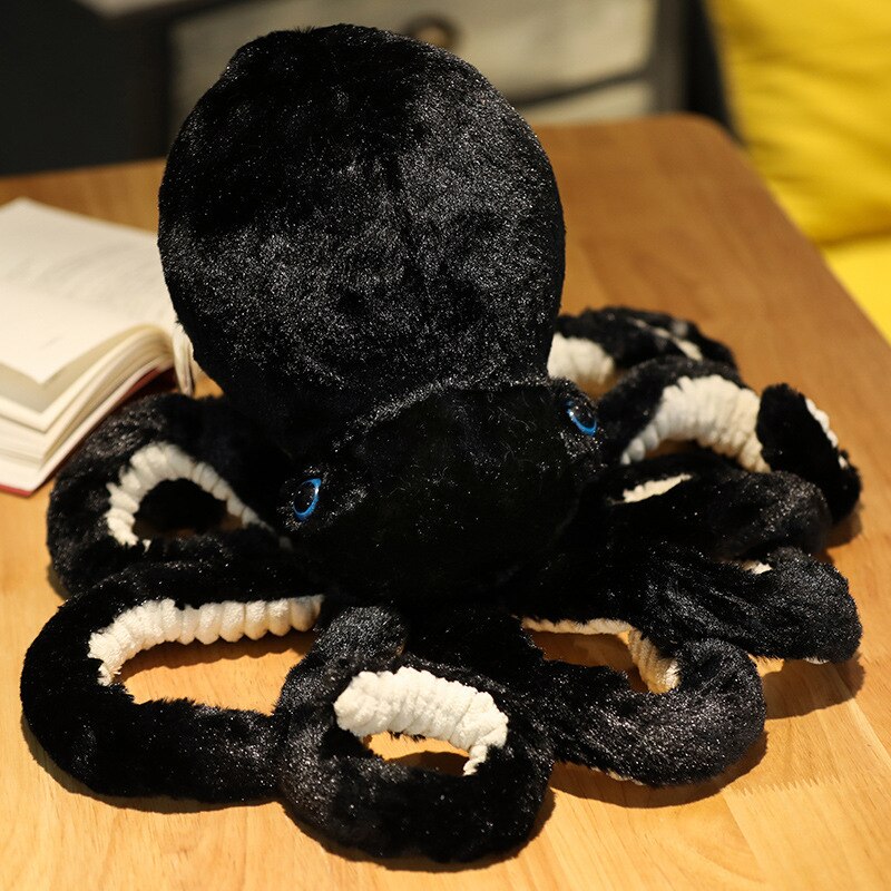 Cute Fluffy Pillows Octopus Shape Body Pillow For Bedroom Throw Pillow Decorations For Home 30cm,90cm,45cm,65cm: black / 30cm