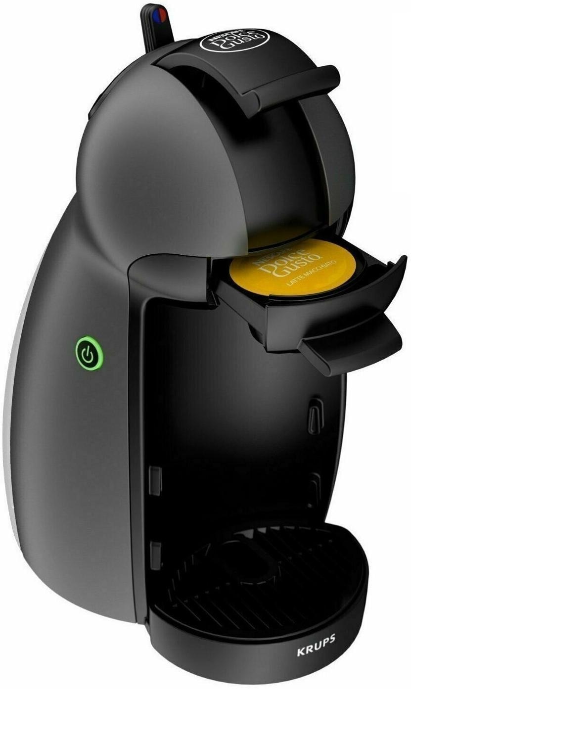 Cafetera KRUPS Piccolo Negra acabado en mate Dolce Gusto Bebidas calientes y frías Pequeña Adaptable a todo tipo de cocinas