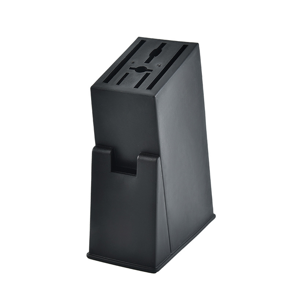 Porte-couteau de cuisine, bloc de rangement , étagère de vidange, présentoir de couteaux de Chef, noir: black