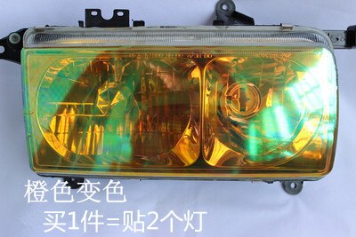 30*100cm glimmende kameleon auto styling koplampen achterlichten doorschijnende film lichten veranderd van kleur auto film stickers: Oranje