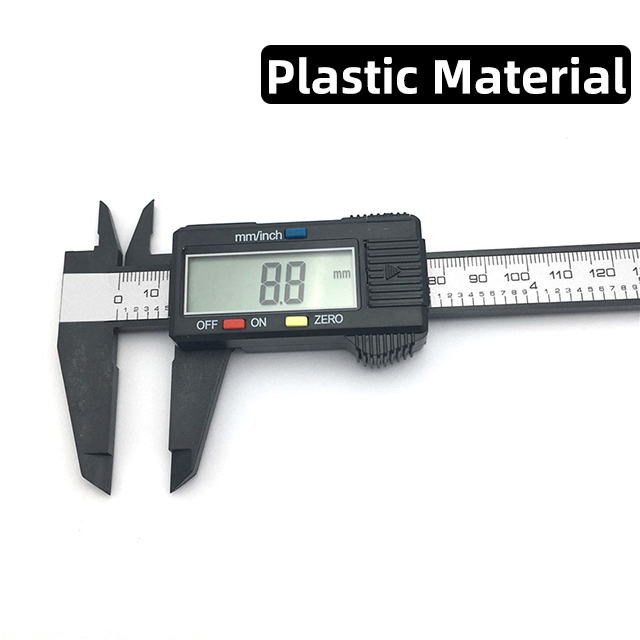 Vernier Caliper 0-150mm 6 pollici di Misura Strumento di Plastica LCD Elettronico Digitale In Fibra di Carbonio Righello Micrometro da PROSTORMER: Default Title