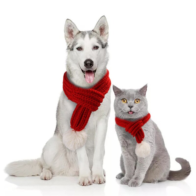 Accessori per animali domestici di natale accessori per sciarpe per collo di cane gatti sciarpa di natale per animali domestici puntelli per foto per animali domestici moda invernale sciarpa per gatti calda e carina: L