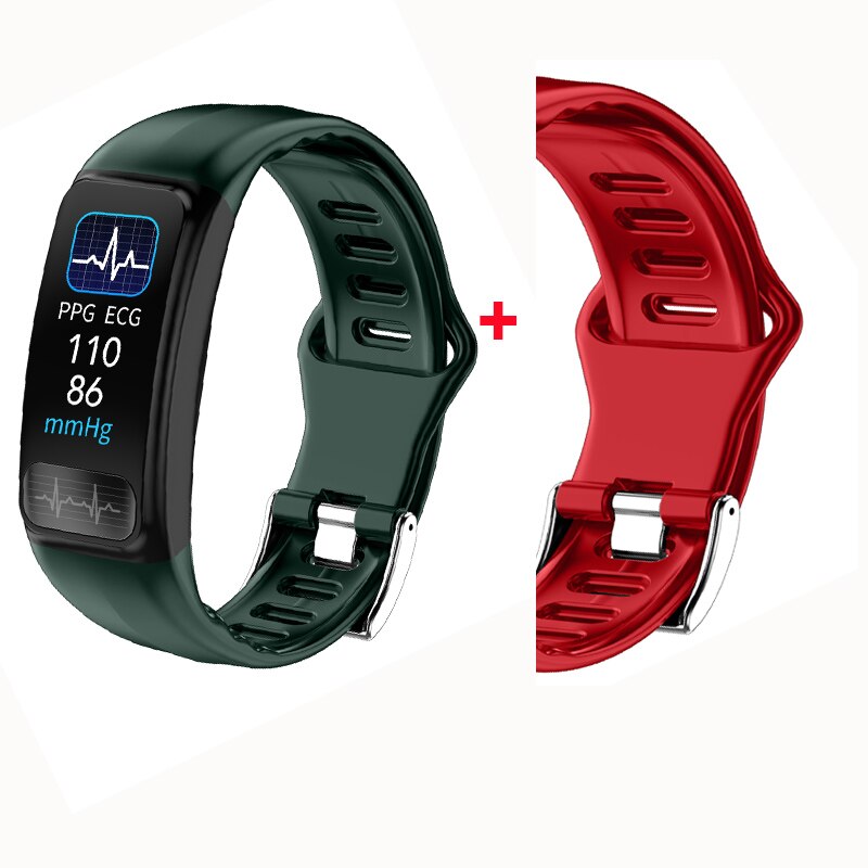 P12 ecg ppg pulseira inteligente monitor de oxigênio freqüência cardíaca pressão arterial cinto inteligente ip67 à prova dip67 água chamada lembrete esportes banda: add 4