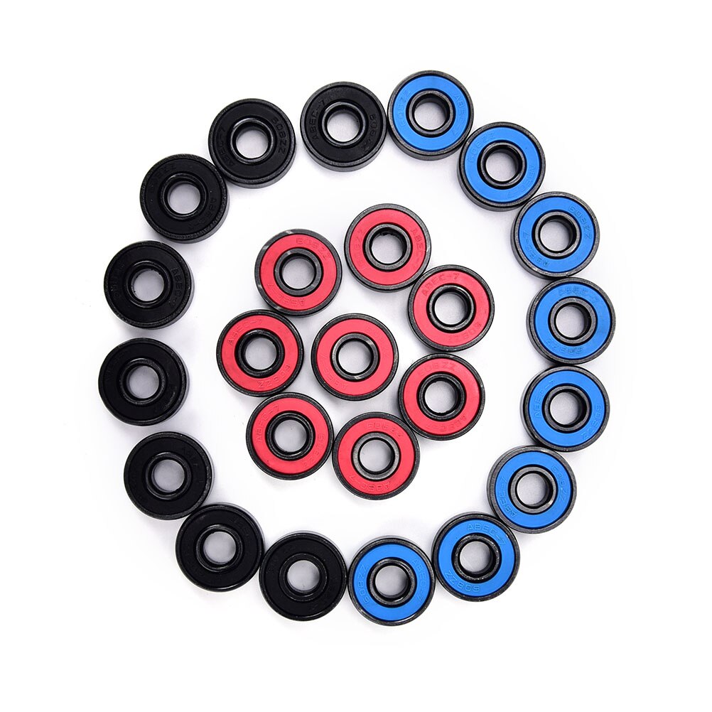 8Pcs/Set Integrated Spacer Bearings 608RS Steel Skate Skateboard