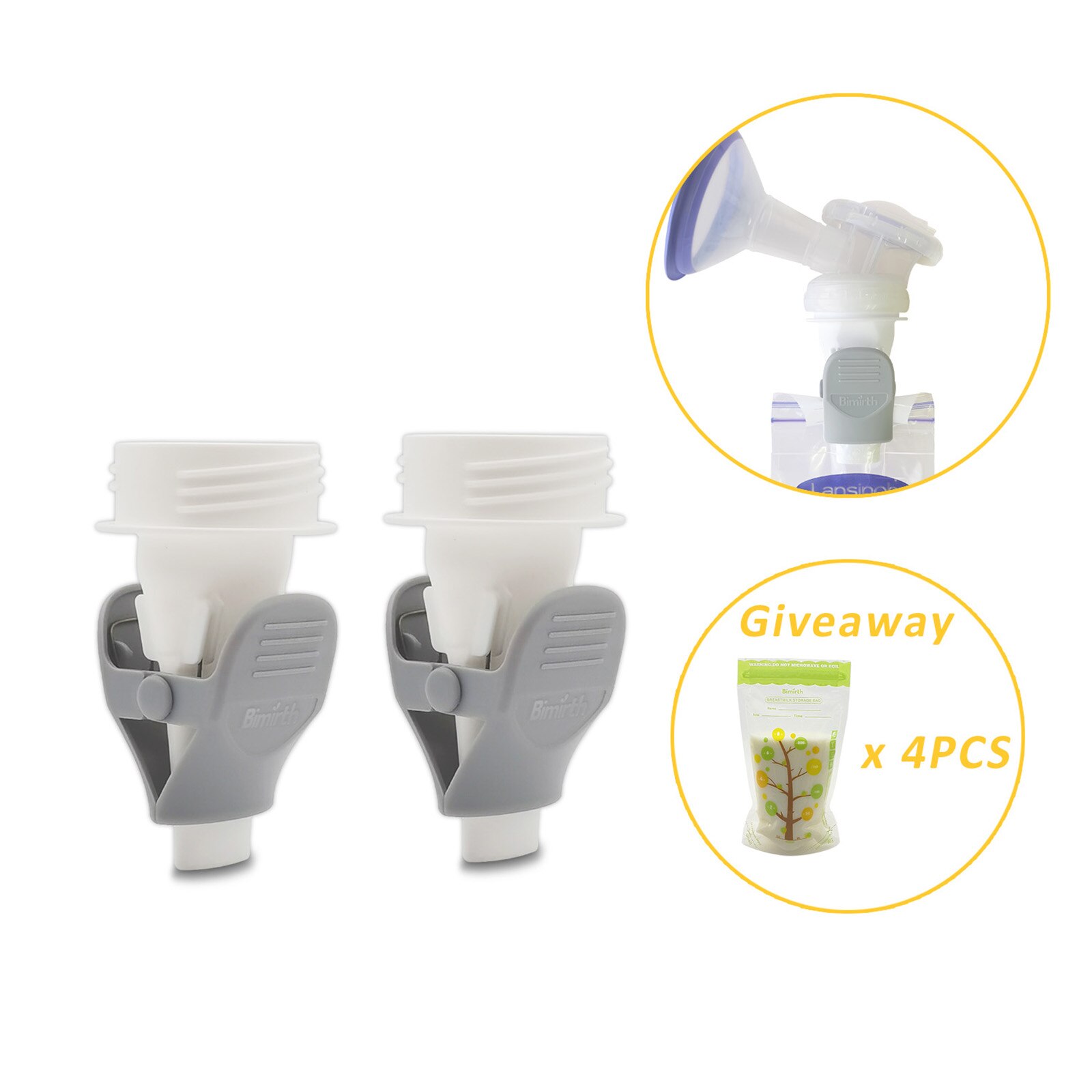 Saco de armazenamento de leite materno clipe de conversão 2 pces confortável 11*11*6cm adaptadores de saco de armazenamento de leite materno de conversão segura