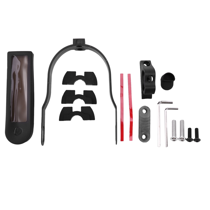 Accesorios para patinete Xiaomi M365/M187/Pro, juego de combinación, gancho especial, amortiguador, medidor de amortiguación, funda de silicona: Black
