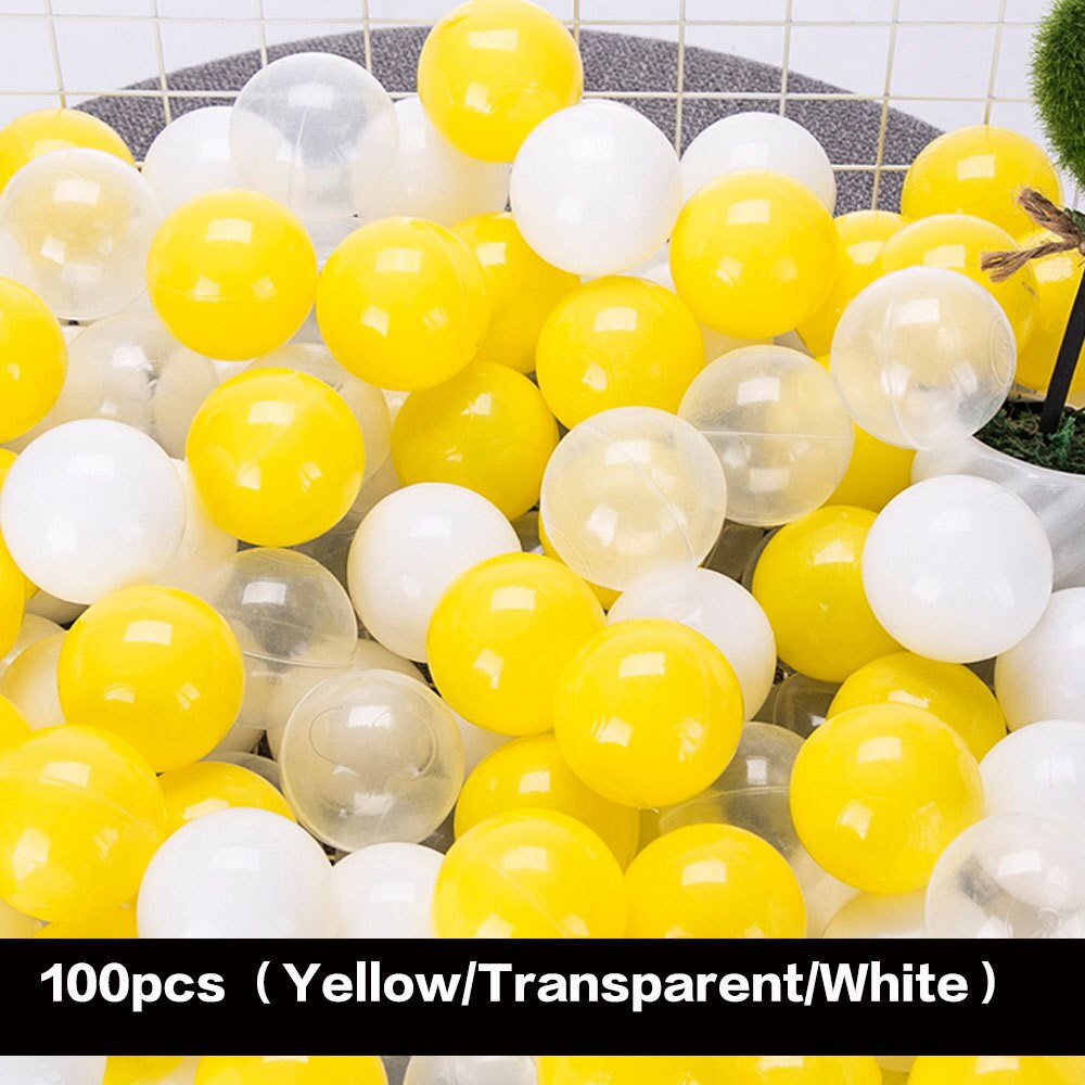 100/200 Pcs Palla Oceano Pit Del Capretto Del Bambino Vasca Da Bagno di Nuotata Giocattolo Piscina Per Bambini di Acqua Pallone Da Spiaggia Giocattoli di Plastica Neonato Fotografia Prop ballenbak: WJ3254C 100PCS