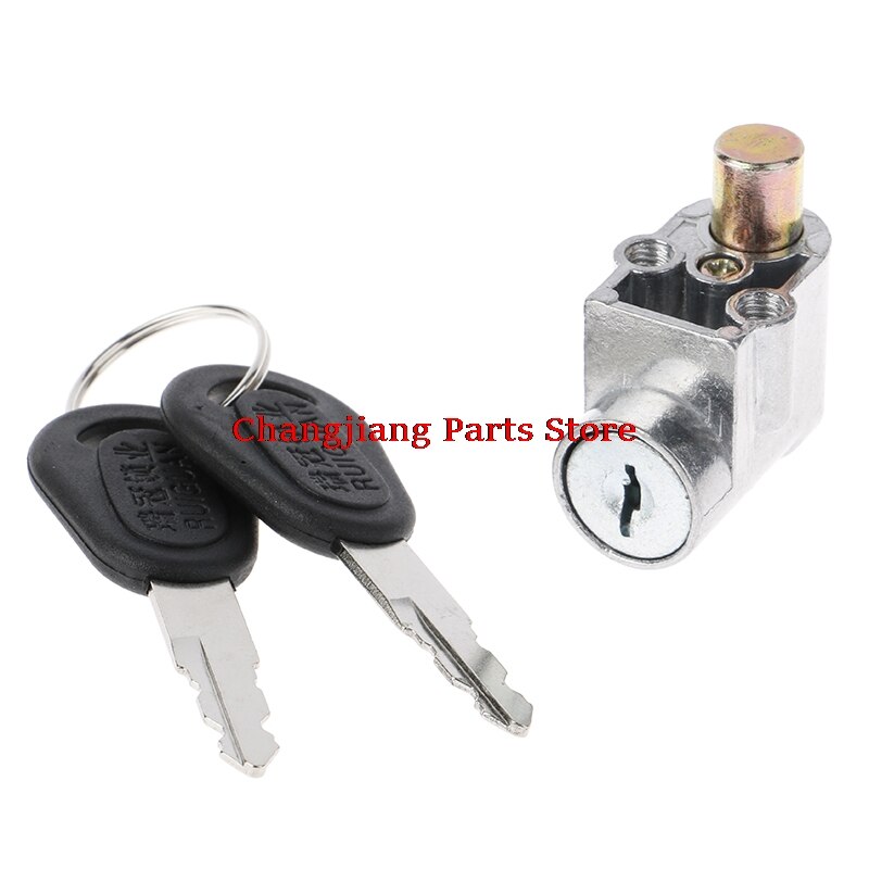 1Pc Contactslot Batterij Safety Pack Box Lock + 2 Sleutel Voor Motorfiets Elektrische Fiets Scooter E-fiets