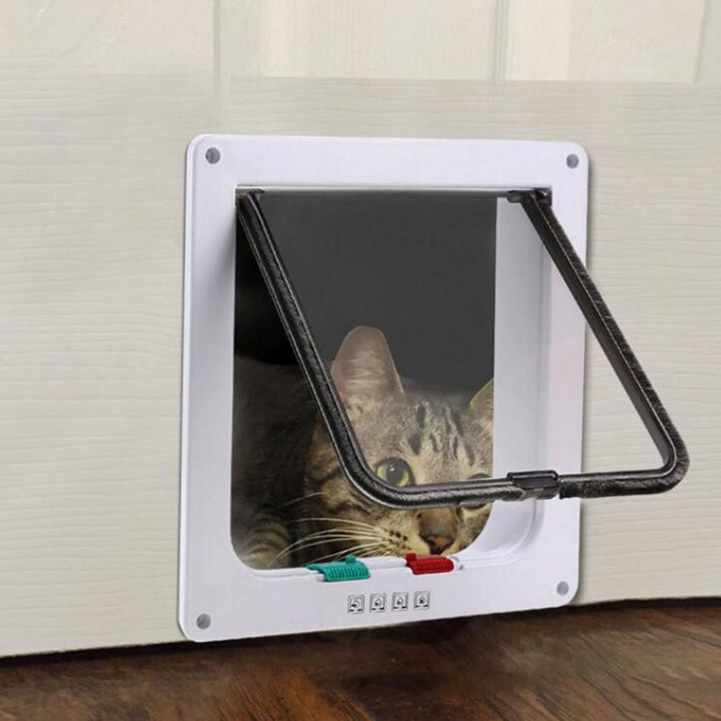 Security Cat Dog Door Control Entrance Exit Pet Door Cat Hole Dog Door Hole Cat Mate 4 Way Locking Glass Fitting Cat Flap