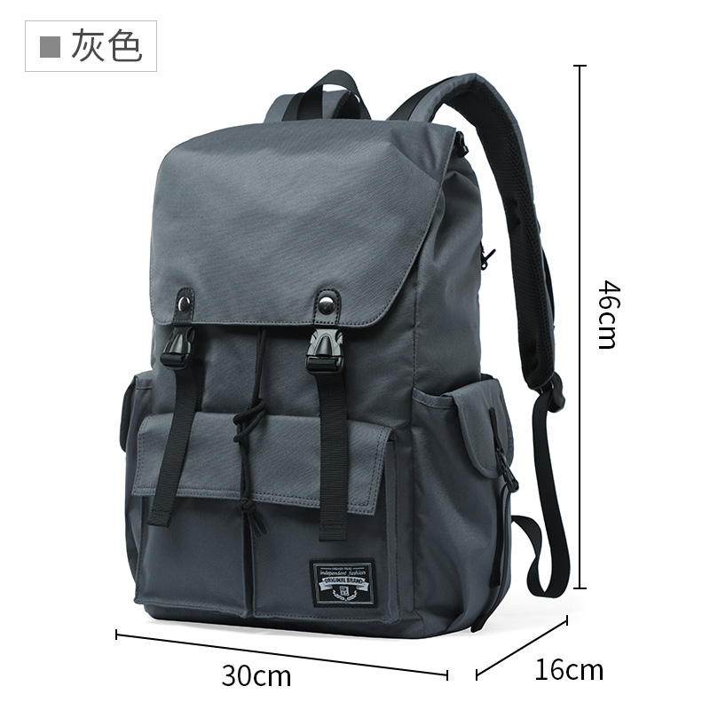 Drawstring Backpack for Men Oxford Waterproof 17.3 inch Laptop Mochila Large Capacity Travel Durable College Backpack: Beige