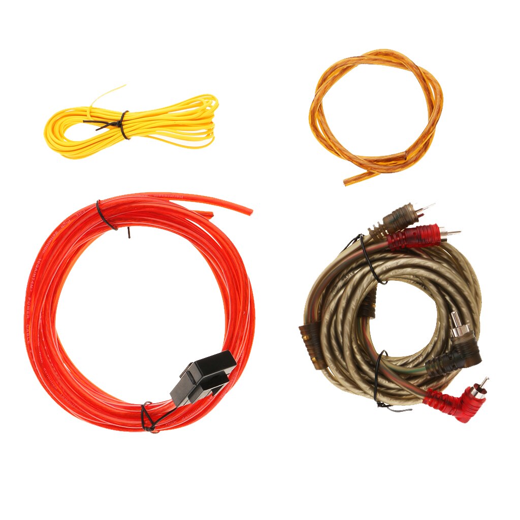 Auto Subwoofer Sub Versterker Amp Rca Bedrading Kit Power Kabel 126