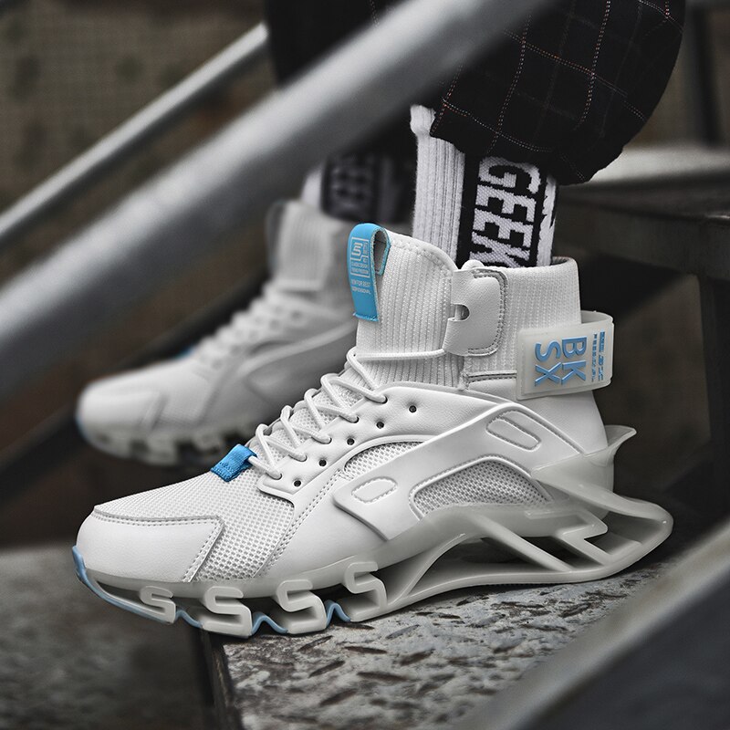 Men's Clunky Sneaker Dorky Dad Casual Walking Shoes Running Shoes Spring Autumn Winter Blade Lace-up Tide Sock-Like Men's Shoes