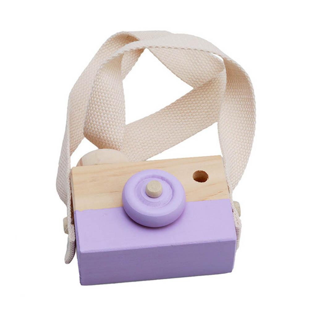Cámara de madera, juguete para niños, para bebé, cuello de madera, decoración para habitación, fotografía-17 NSV775