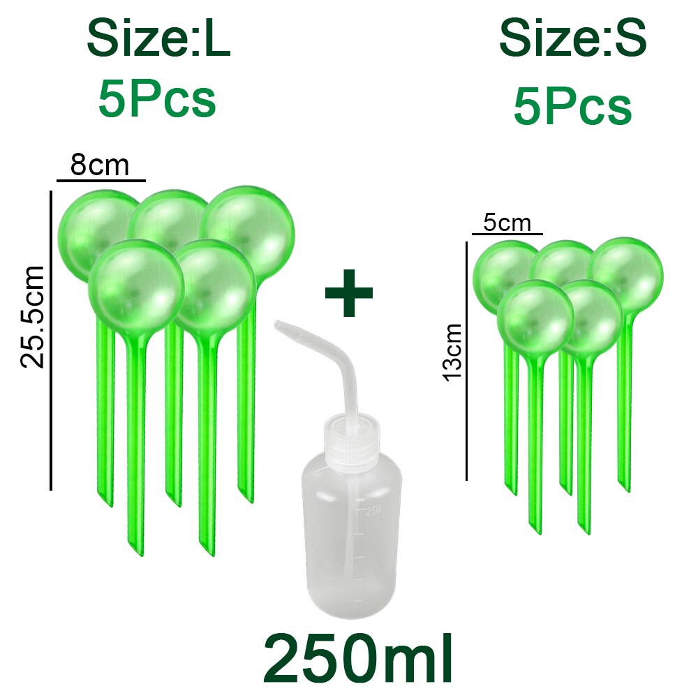 Automatische Pflanze Bewässerung Lampen Selbst Bewässerung Bälle Haus Garten Wasser Können Spike Blume Zimmerpflanze Gerät Tropf Bewässerung System: 10PCS SL Green Set H