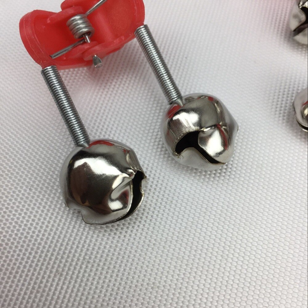 3pc små klokke stang bælg bid indikator alarm værktøj inox tilbehør feeder karpe fiske klokke/alarm boks agn båd snegl fiskeri rød