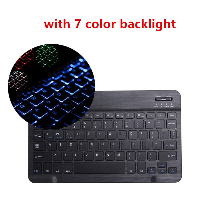 Bluetooth keyboard Tablet Case for Samsung Galaxy Tab A 10.1 SM-T510 SM-T515 T510 T515 Leather Cover Detachable keyboard: B Keyboard backlight
