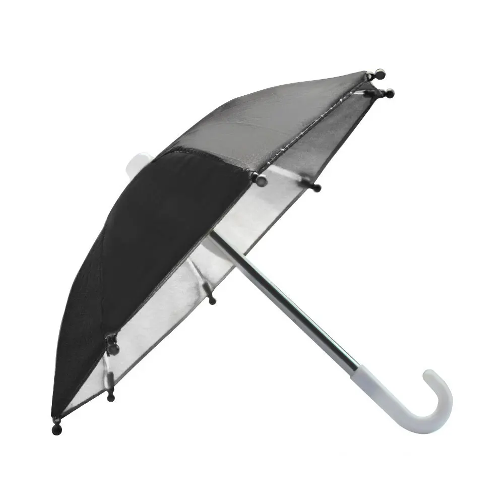 Mini Umbrella Sunshade Phone Holder Motor Bike Handlebar Rain Resistant Waterproof Motorcycle Rider Rain Resistant Universal: black
