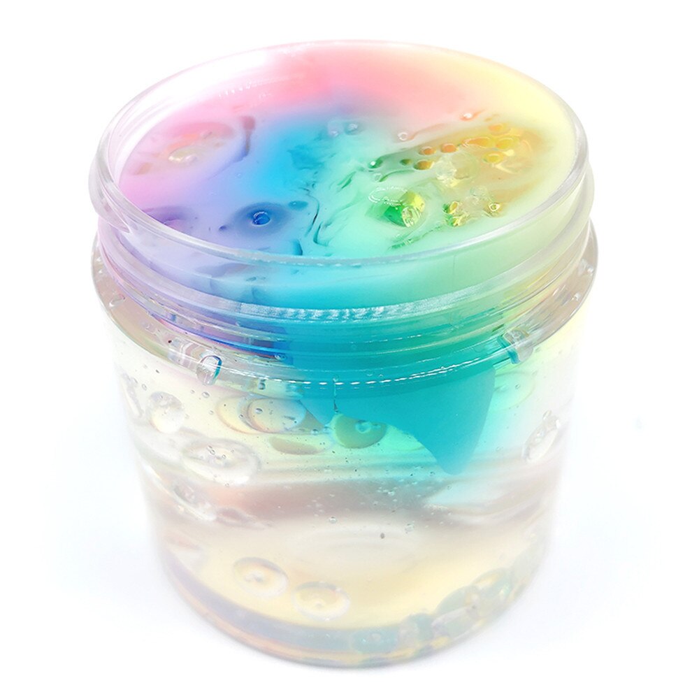 80ml SchöNe Farbe Mischen Wolke Schleim Duftenden betonen freundlicher Tonne Spielzeug ÜSpund freundlicher Hände Auf Fähigkeit juguetes para niños
