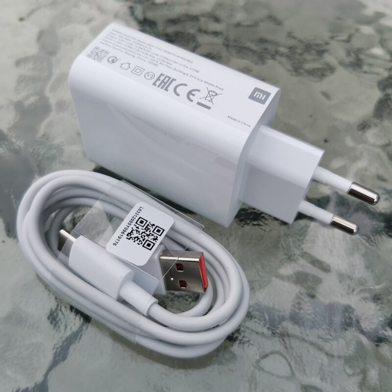 Xiaomi 33W Charger Turbo Lading Type C Kabel Voor Mi 9 10 10T 11 11T 12 Pro lite 12X 11i Poco F2 F3 X3 Redmi Note 9 9S 10 11 Pro: Add Type C Cable