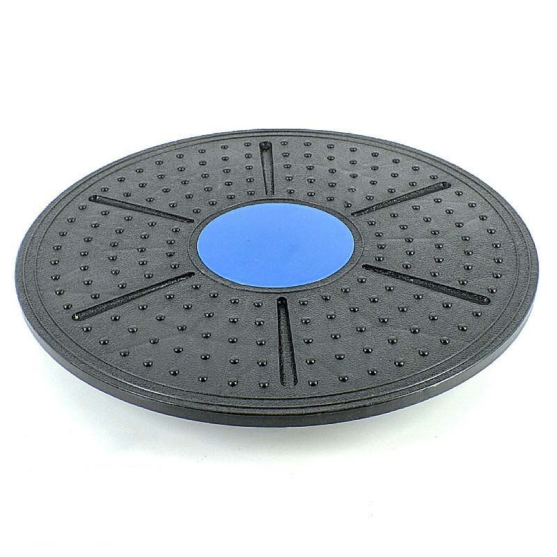 360Degree Fitness Balance Board Rotatable Massage Disc Round Plates Board Gym Waist Twisting Exerciser Stability Disc Round: Blue