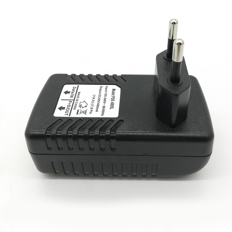 Passiv poe 4805 48v 0.5a europeisk standard støpsel-i poe injektor strøm over ethernet(eu plugg)