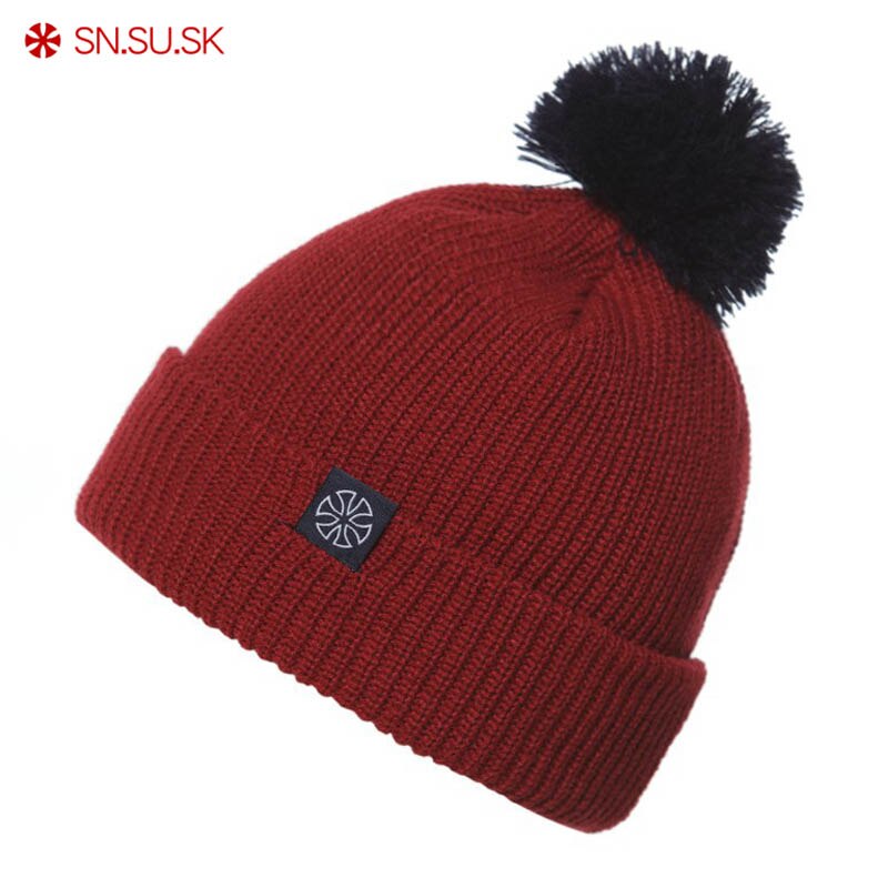 Sn.su.sk vinter ski lue dame luer skullies gorros hombre snowboard cap varme ull caps for menn dame hatter