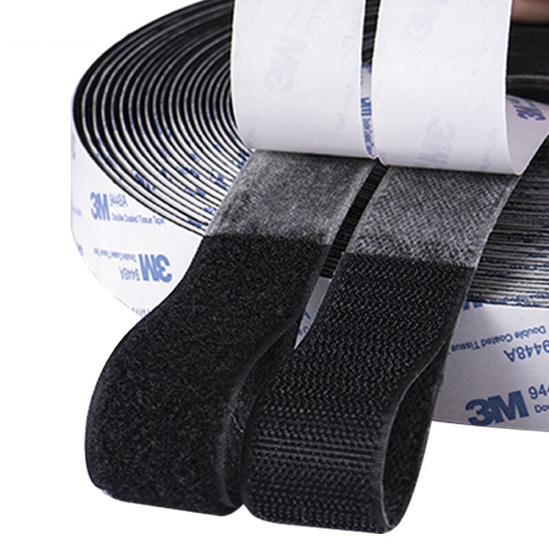 Ruban velcro auto-adhésif en Nylon, 10M, autocollant magique avec colle, accessoire de bricolage pour la maison