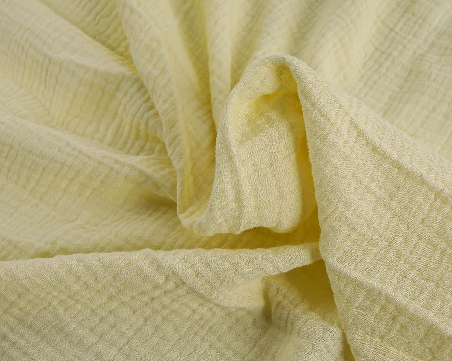2-Layered Gauze Soft Crinkle Cotton Muslin Fabric 135x50cm - Sold By The Half Meter