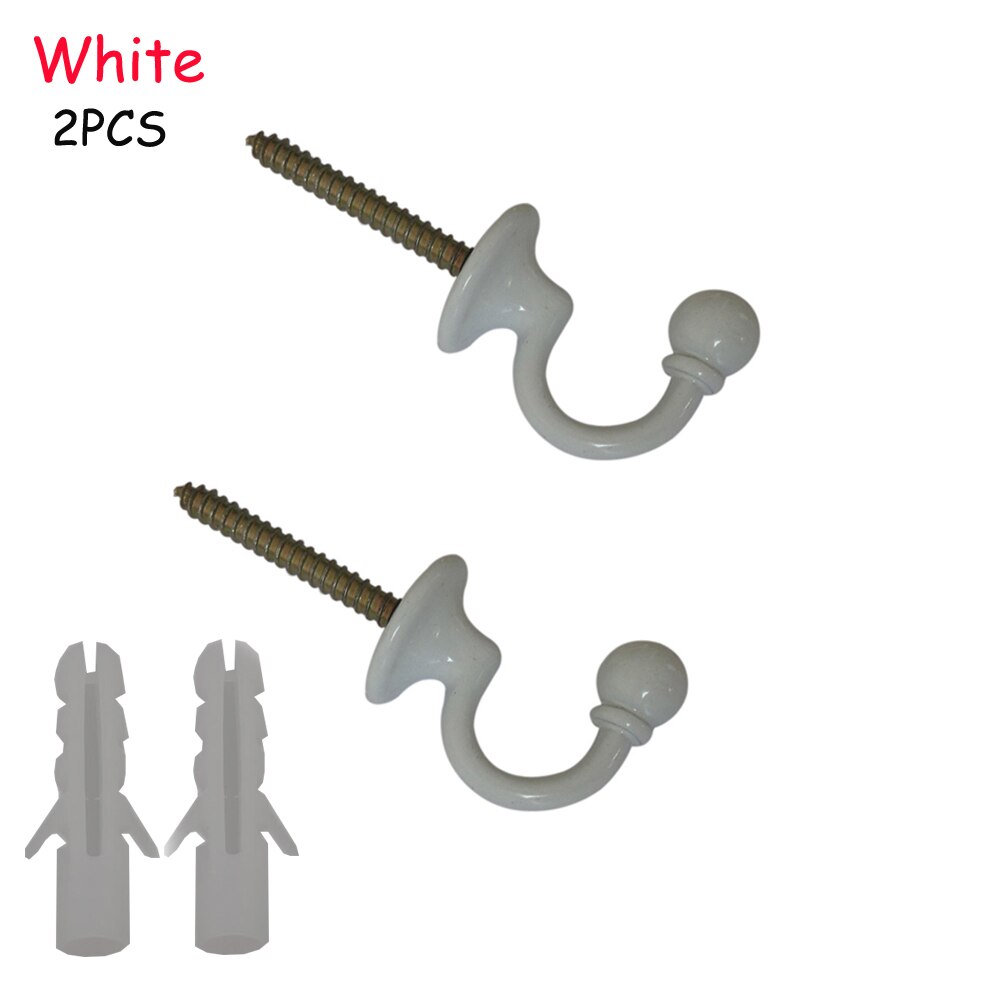 1pc magnetische gordijnbinders, haak, gesp, clip, gordijnbinder, polyester, decoratief accessoire voor thuis, gordijnhouder, riem: Wit 2 stuks